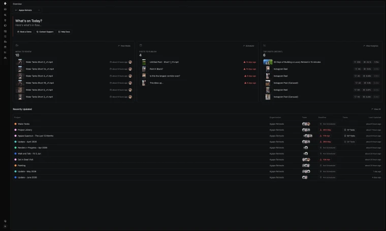 Clipflow content operations interface