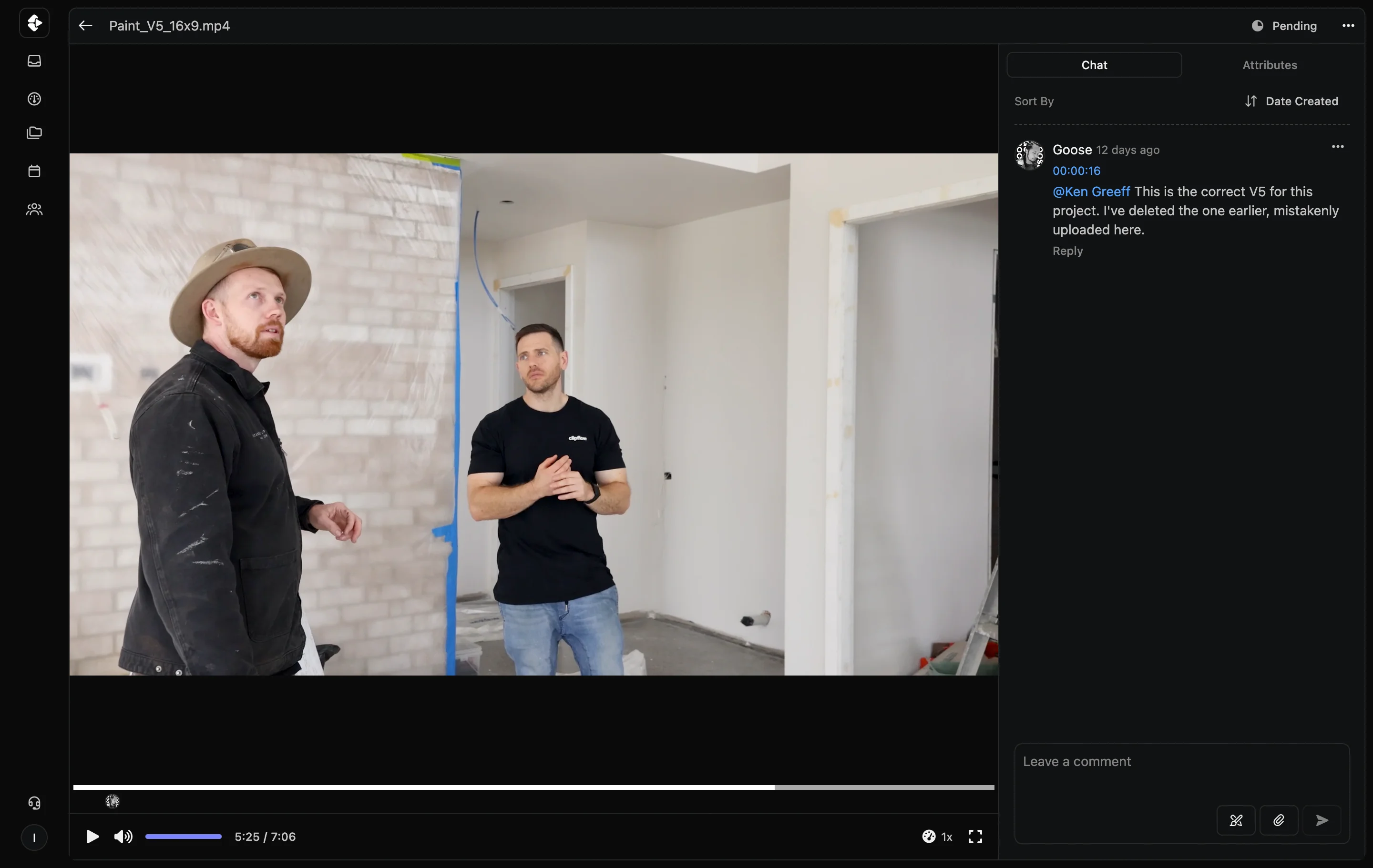 Client Review inside Clipflow